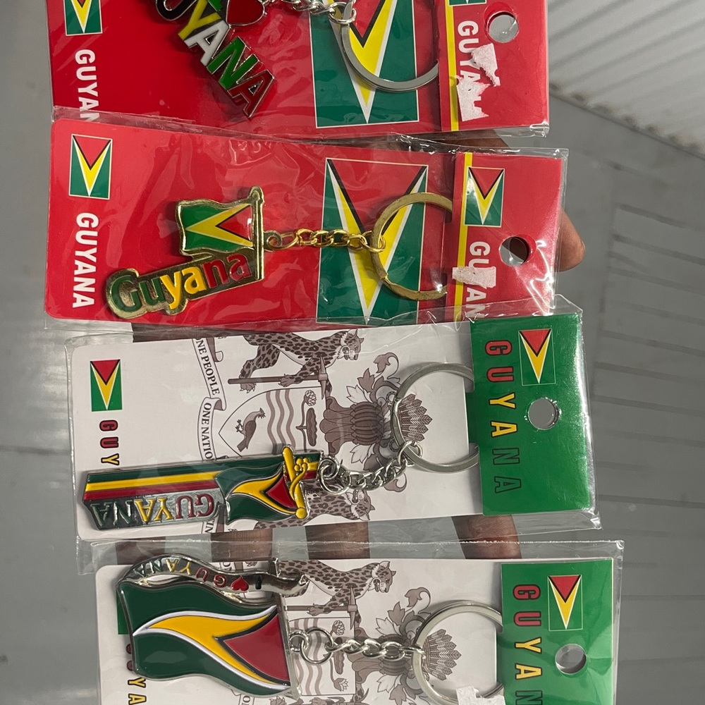 Guyana Flag Keychains Set